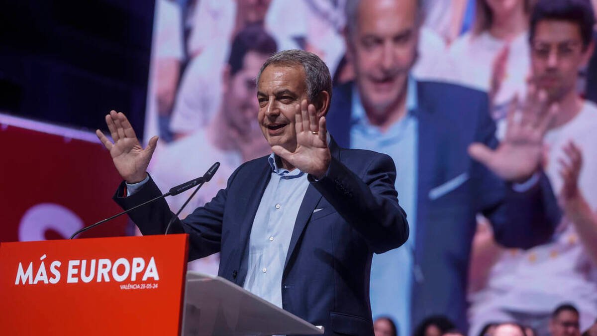 José Luis Rodríguez Zapatero en un mitin
