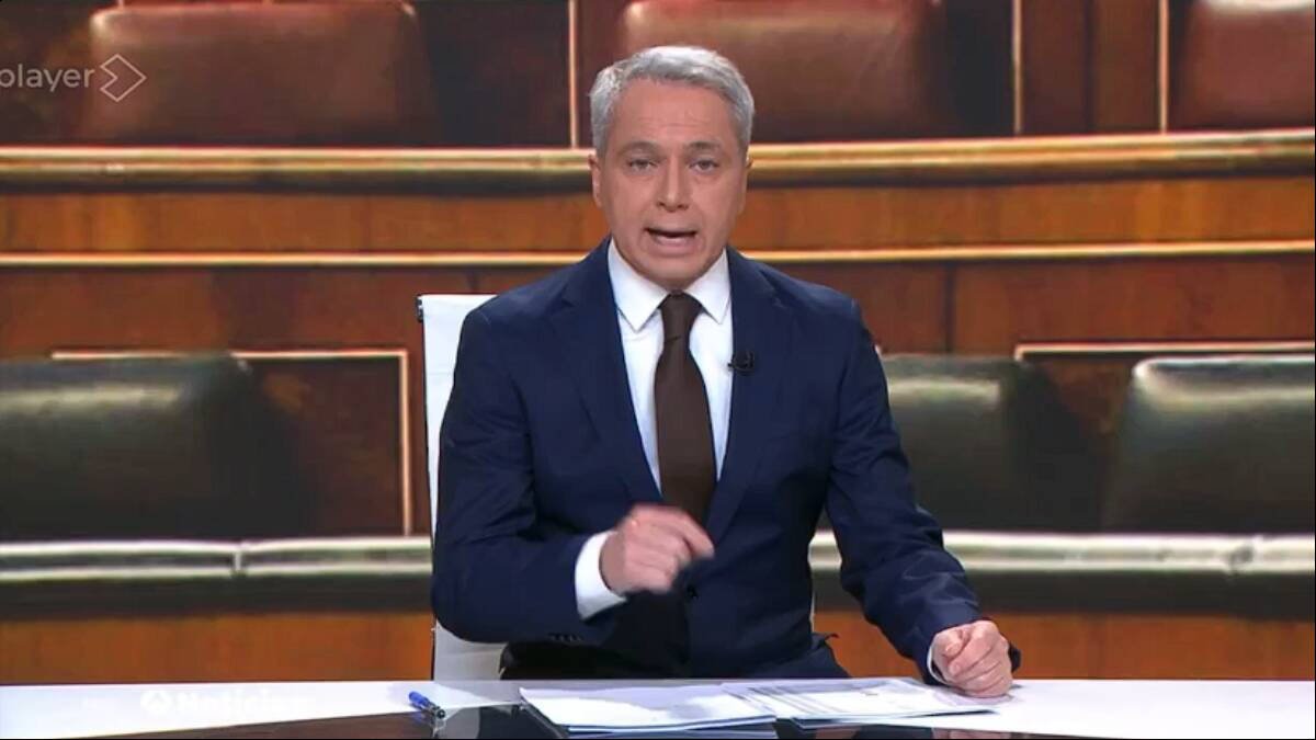 El presentador de los informativos de Antena 3, Vicente Vallés.
