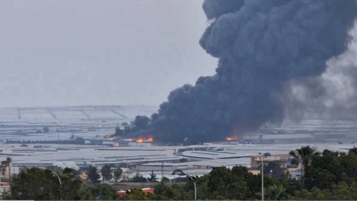 Incendio en El Ejido, Almería.