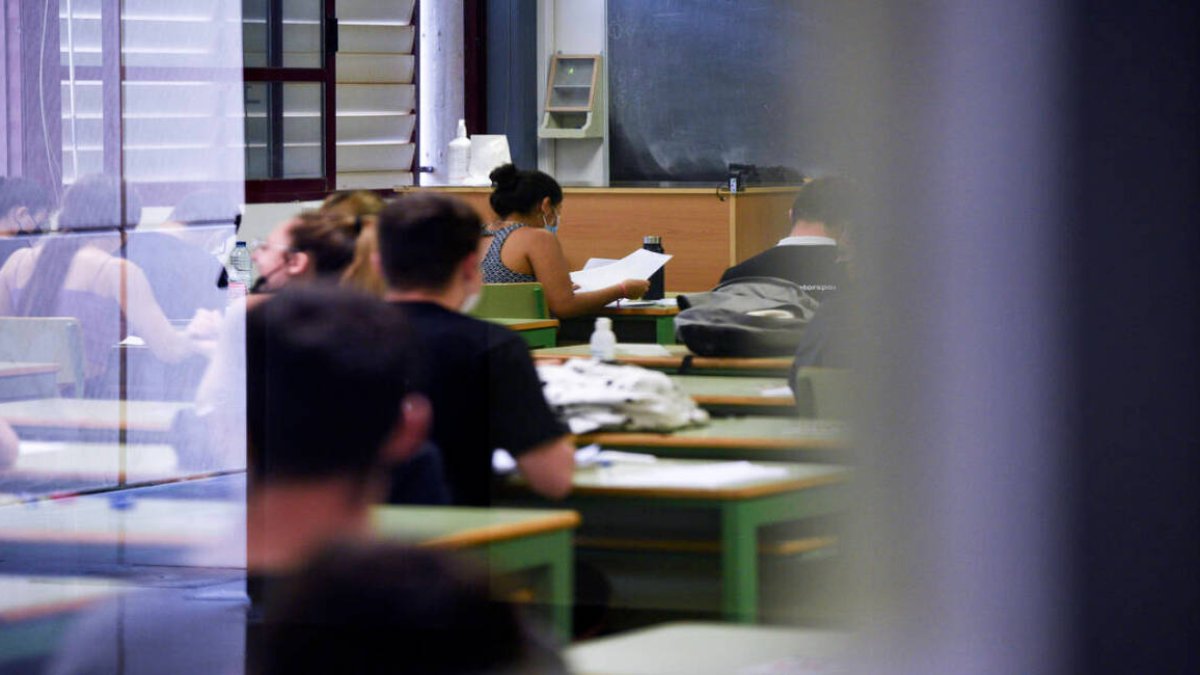 Imagen de archivo de un examen de selectividad