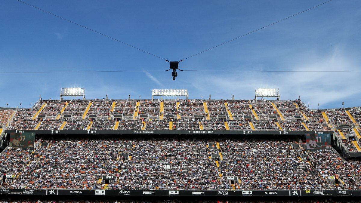 Mestalla durante un partido de La Liga. Imagen de archivo