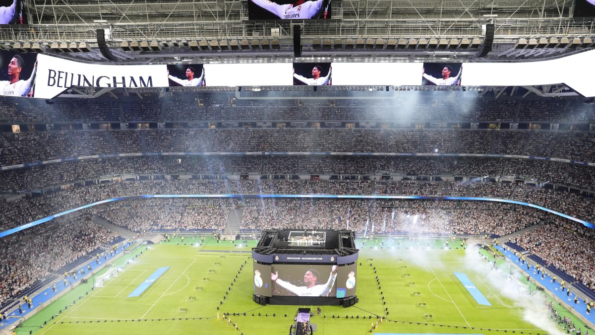 El Santiago Bernabéu, en una celebración.