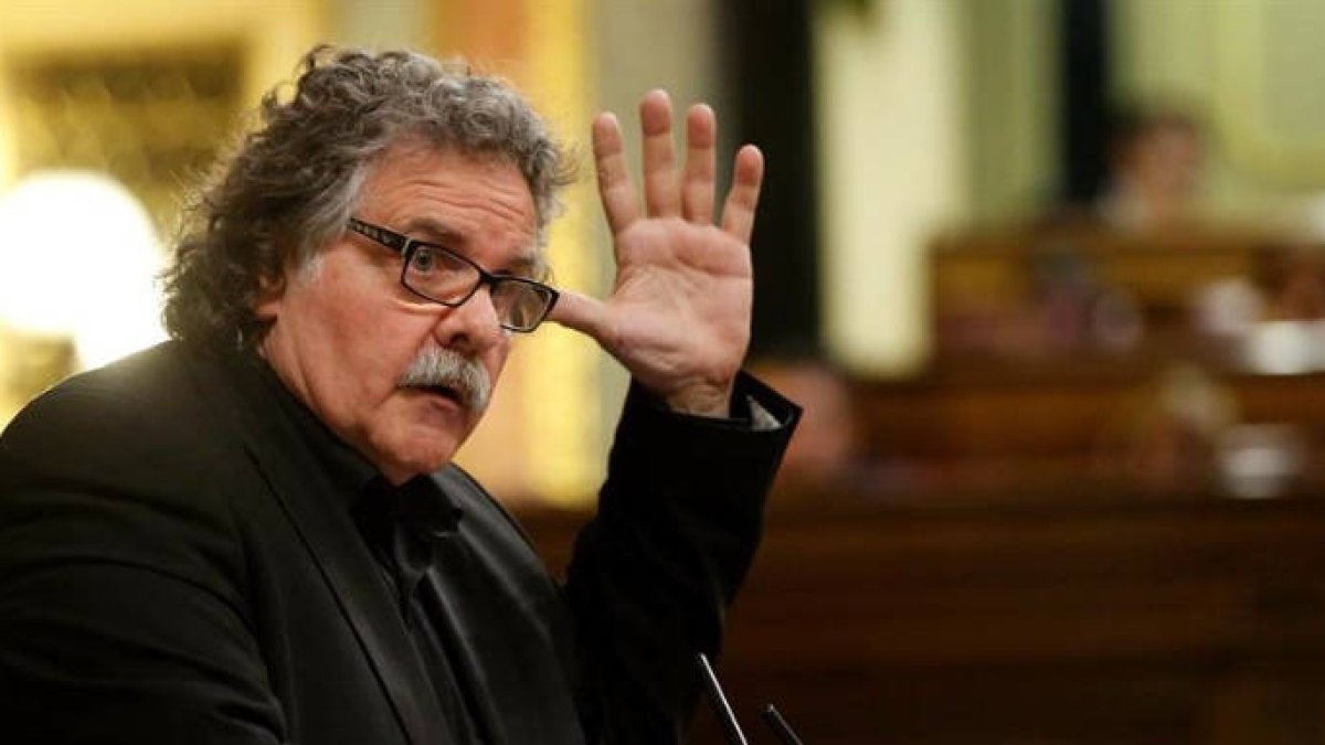 El portavoz de ERC, Joan Tardá, este martes en el Congreso.