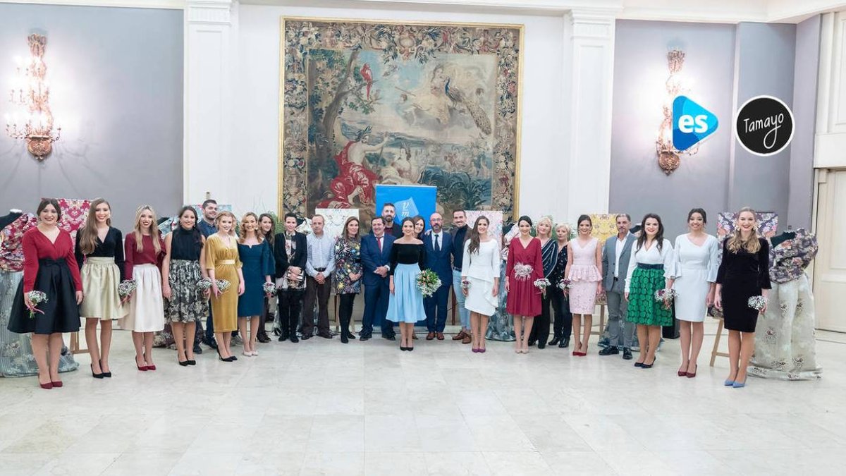 Así son las telas de la corte de honor de la Fallera Mayor de Valencia