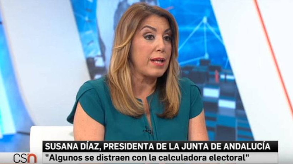 Susana Díaz, en aquella entrevista de Canal Sur.