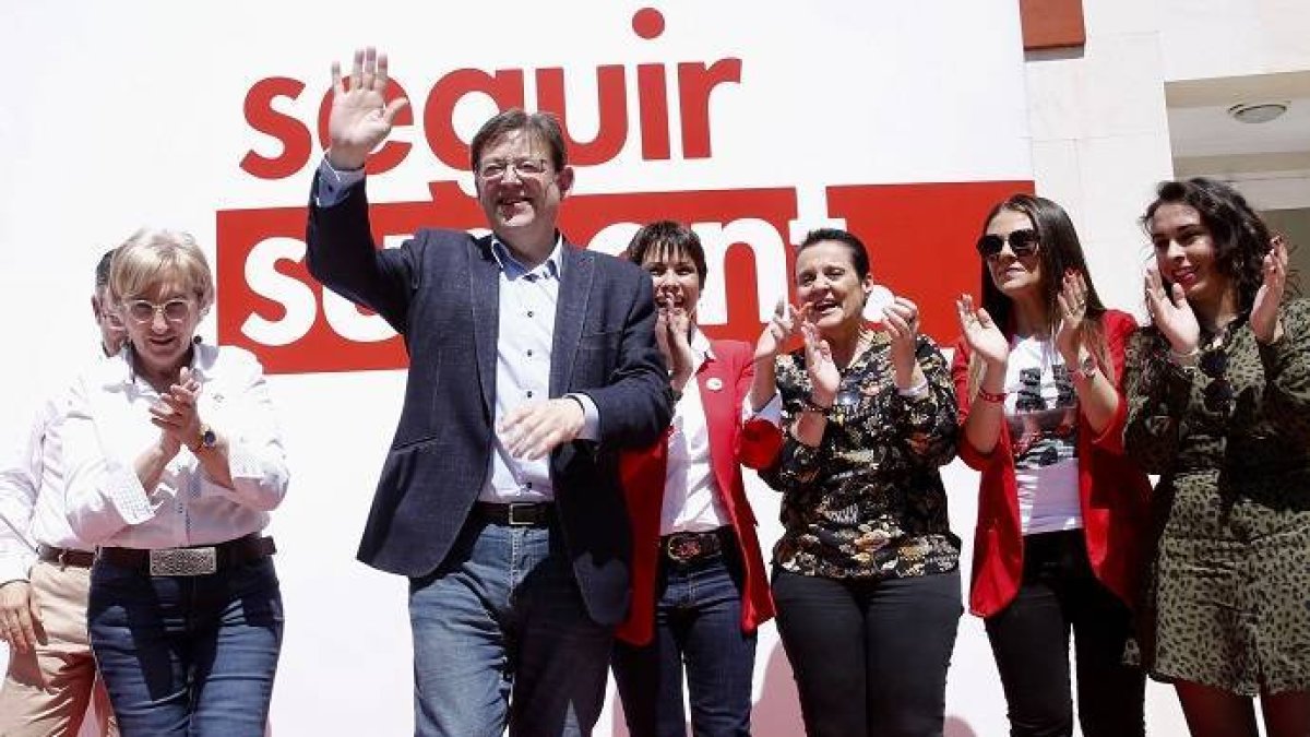 El trasvase entra la campaña de Puig y Bonig en sus visitas a la Vega Baja