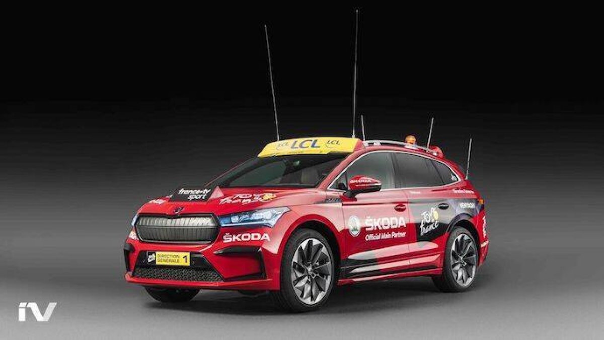Škoda electrifica el Tour con el nuevo Enyaq IV