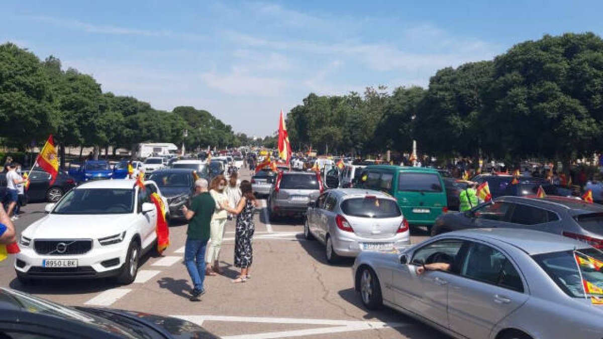 La protesta de Vox contra Pedro Sánchez colapsa el centro de Valencia