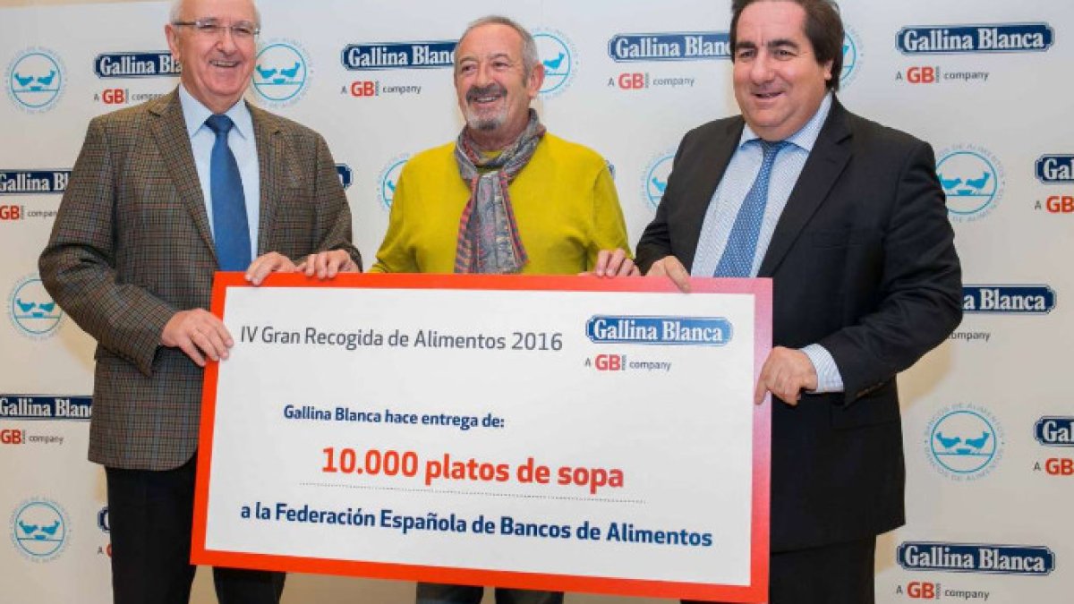 El chef Arguiñano, en un acto comercial de Gallina Blanca en 2016