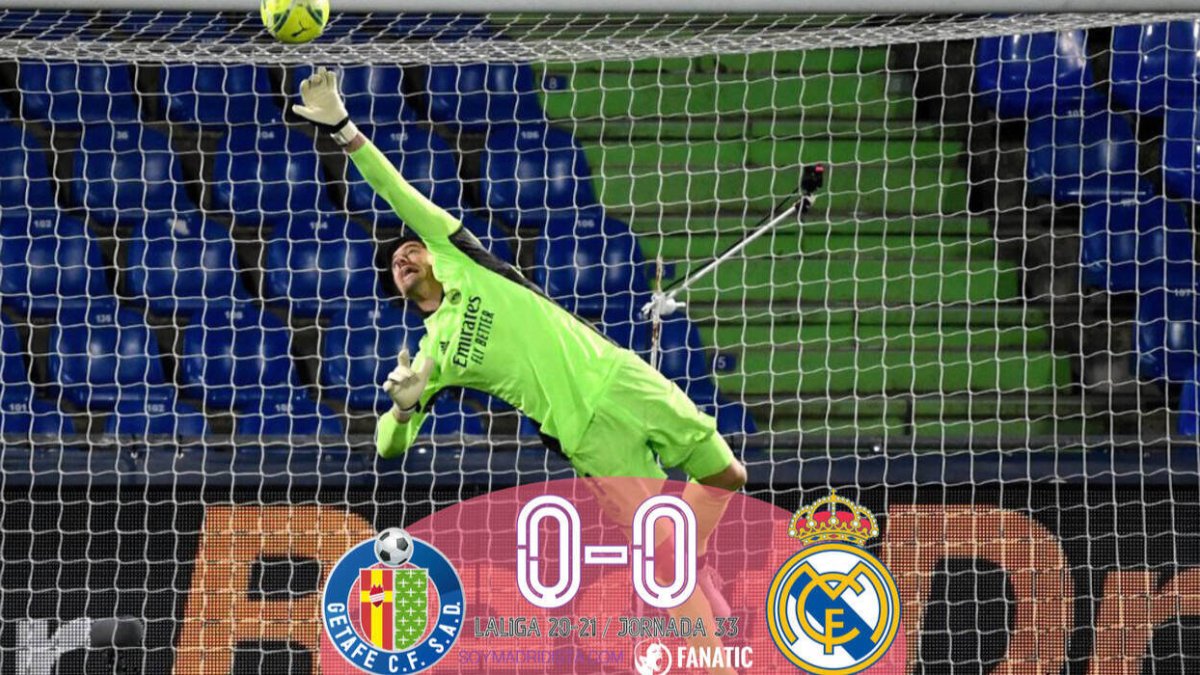 Getafe 0 - 0 Real Madrid: Courtois evitó males mayores