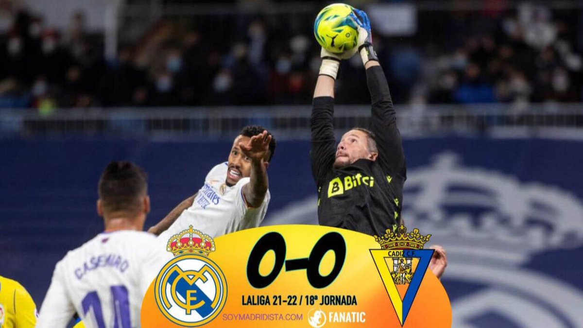 Real Madrid 0 – 0 Cádiz: El Madrid gripa ante el Cádiz