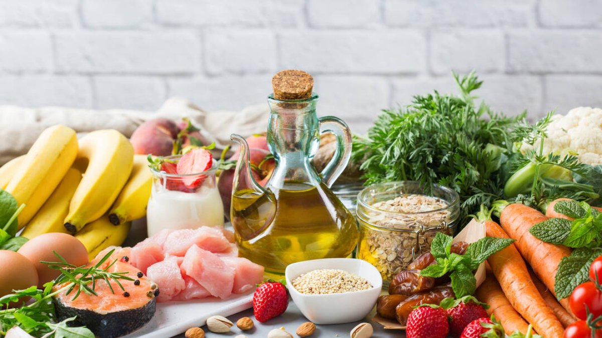 Alimentos de la dieta mediterránea.
