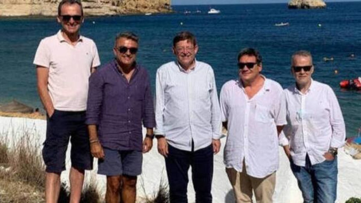 La foto de la polémica de Puig, Duque y Escrivá.