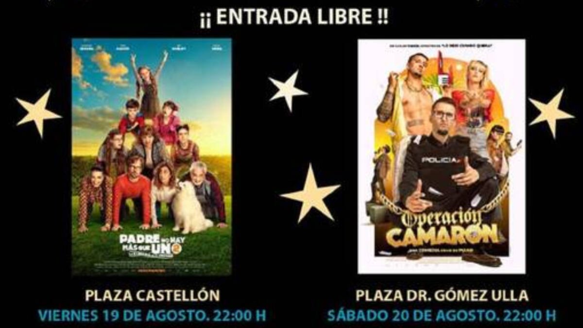 El cine toma cuatro plazas los dos últimos fines de semana de agosto