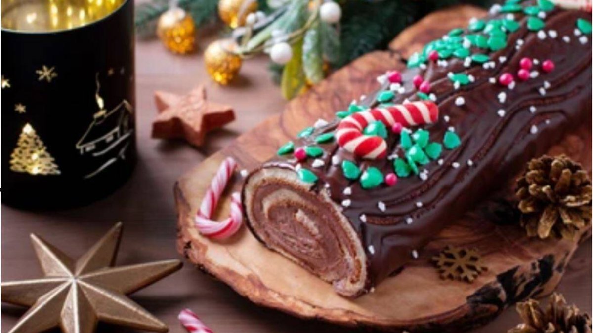 Tronco de Navidad de chocolate