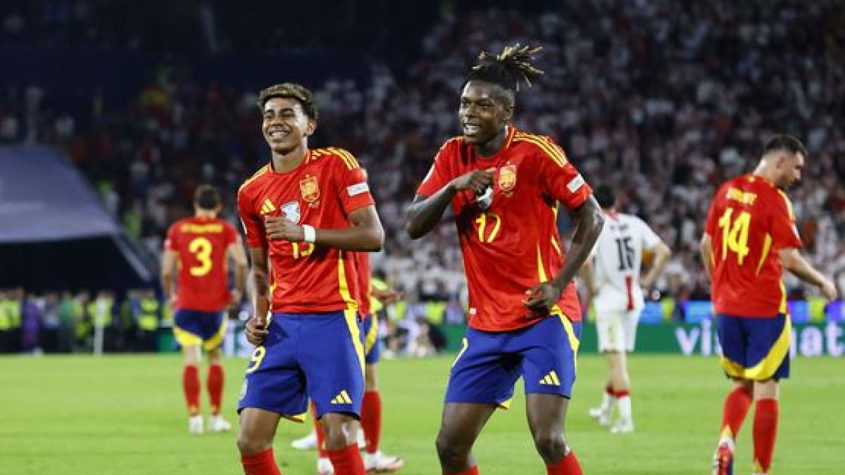 Lamine Yamal y Nico Williams en la Eurocopa.
