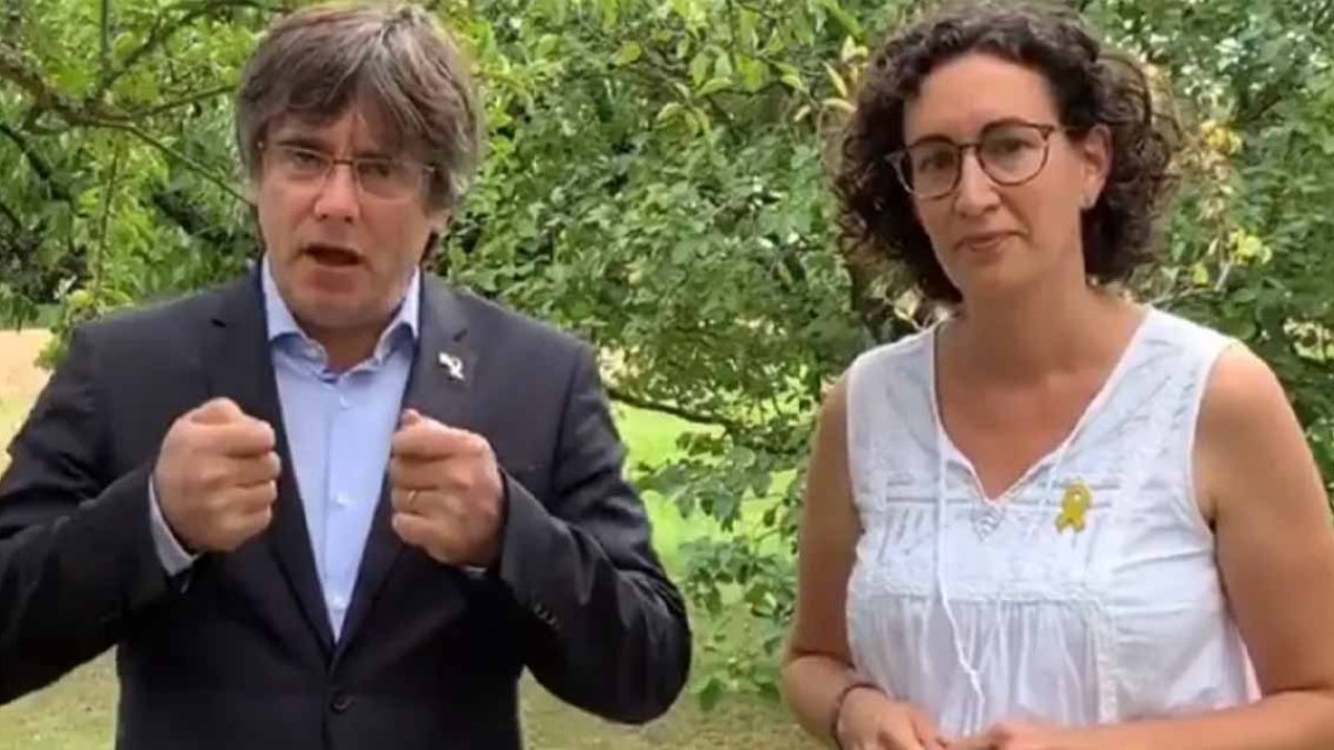 Carles Puigdemont y Marta Rovira