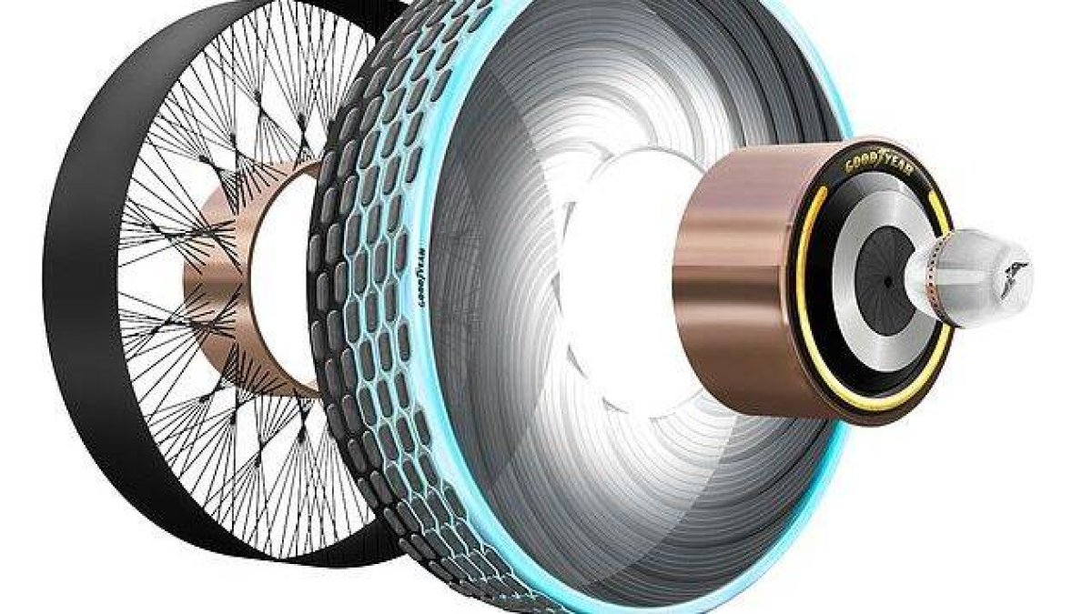 El concepto de neumático inteligente de Goodyear ‘imprime’ sus propias huellas
