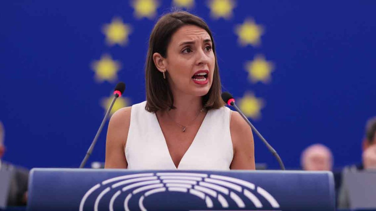 Irene Montero en el Parlamento Europeo
