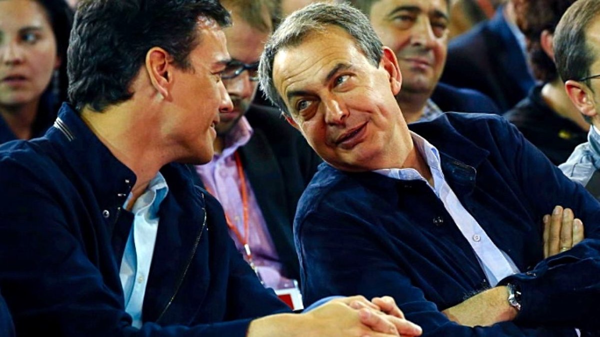 Pedro Sánchez y Zapatero, en una imagen de archivo.