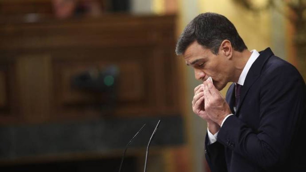 Sánchez, la semana pasada en el Congreso