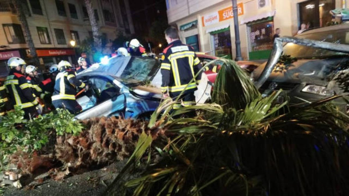 Imagen del coche accidentado