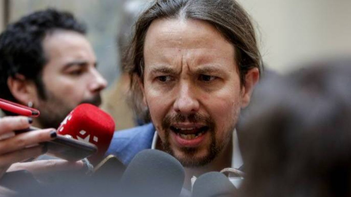 Pablo Iglesias, este martes en el Senado.