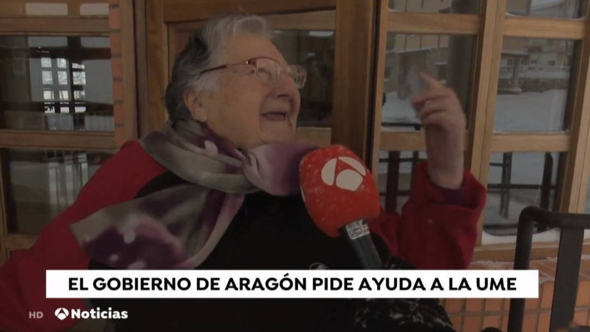 La inaudita reacción viral de una anciana en un accidente por la borrasca Gloria