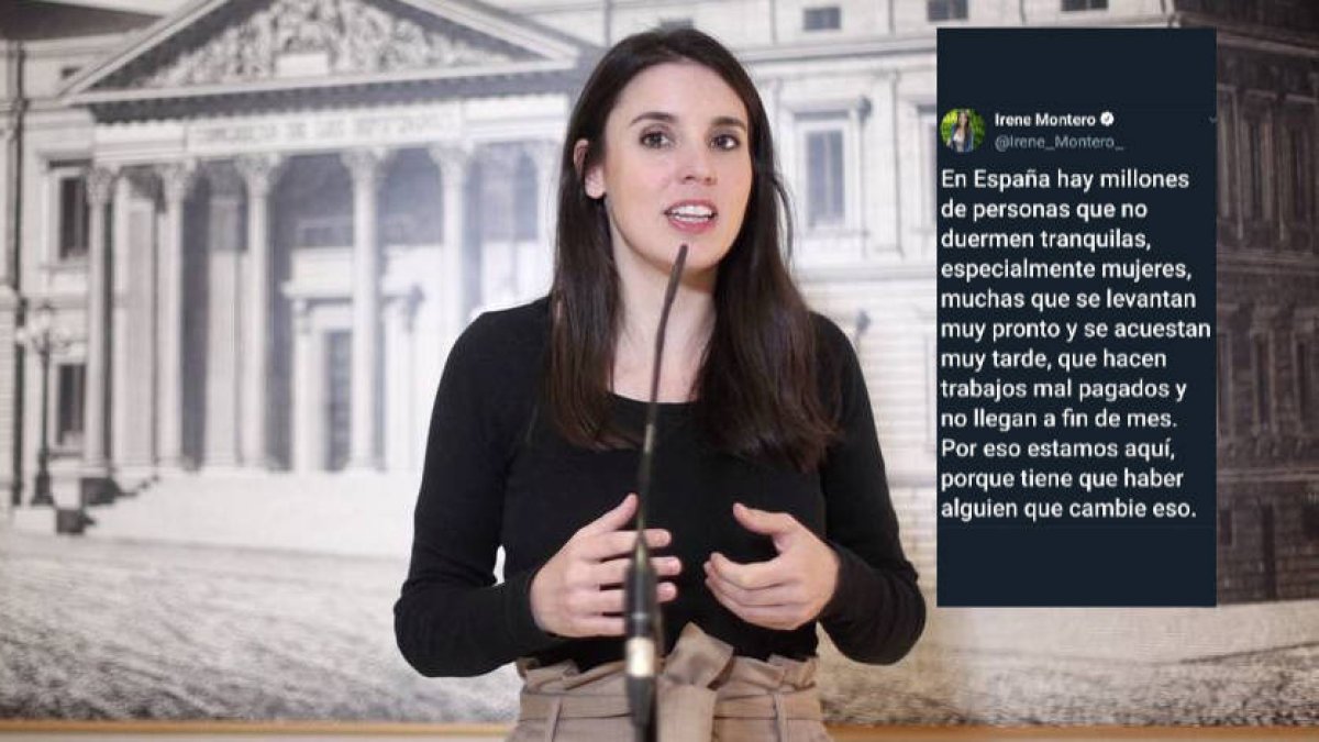 El mensaje que deja en evidencia a Irene Montero y que ella misma escribió