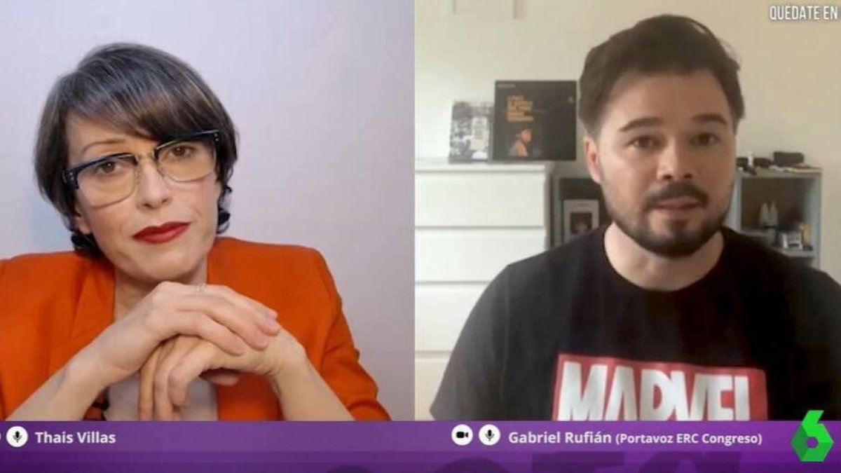 Thais Villas y Gabriel Rufián en