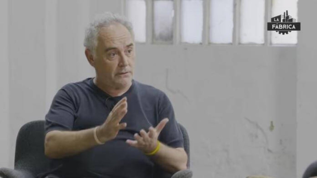 El cocinero Ferrán Adriá en La Fábrica