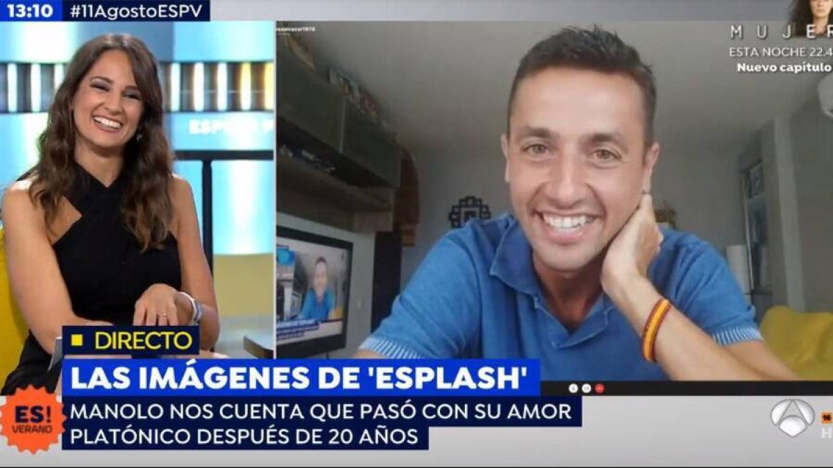 Lorena García presentando 