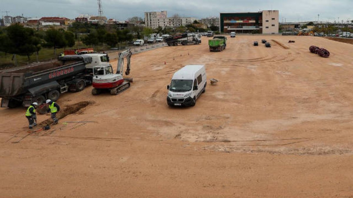 Estado actual de las obras del hospital de campaña en La Fe
