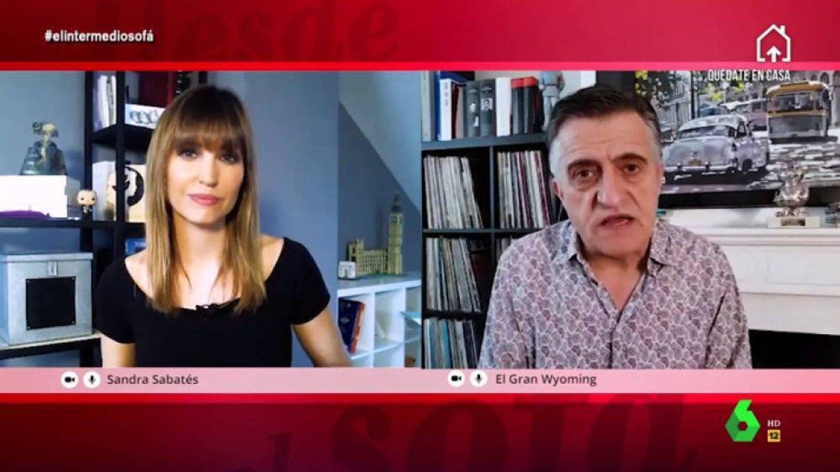 Wyoming y Sandra Sabatés en El Intermedio de La Sexta