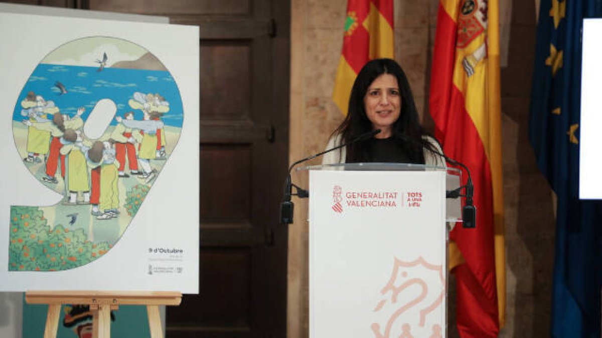 María Fernando Escribano en la presentación del cartel.