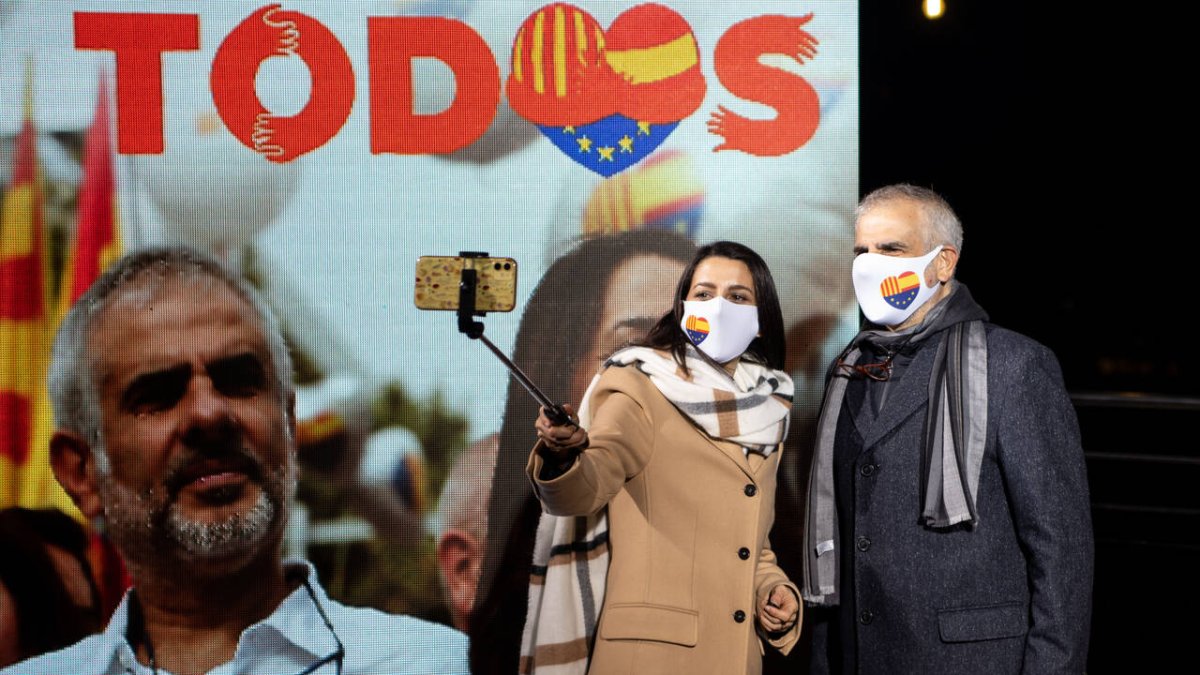 Arrimadas y Carrizosa en un acto de campaña.