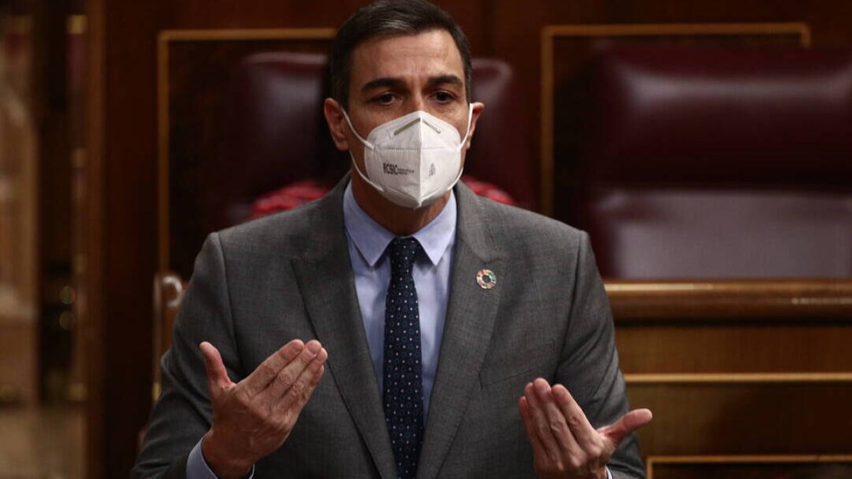 Pedro Sánchez, la semana pasada con una mascarilla FFp2