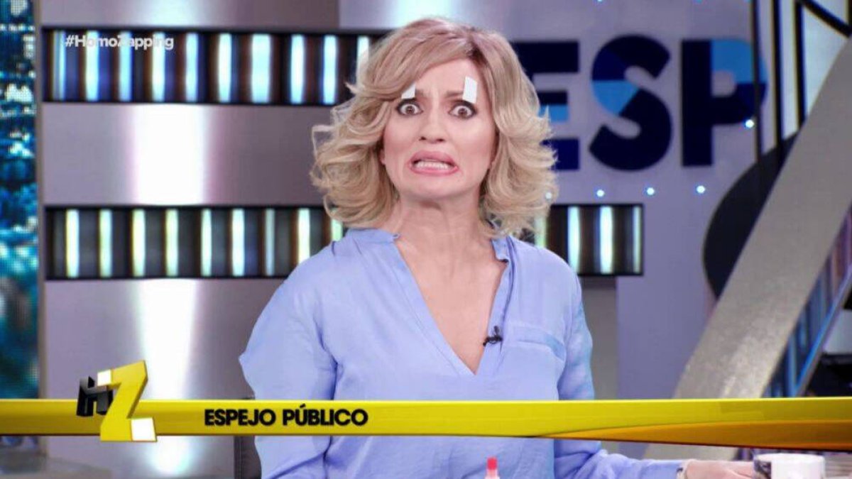 Silvia Abril, caricaturizada como Susana Grisso