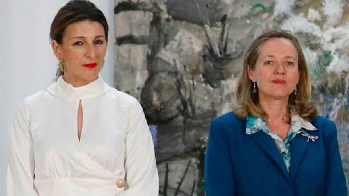 Yolanda Díaz y Nadia Calviño.