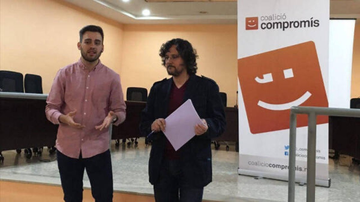 Josep Riera, alcalde de Meliana, con Fran Ferri