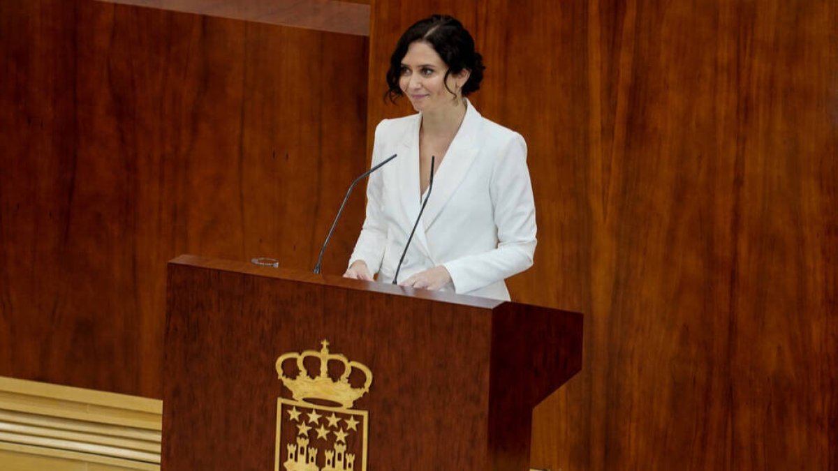 Díaz Ayuso durante su discurso.