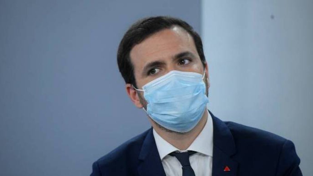 El ministro de Consumo, este martes en la sala de prensa de Moncloa.