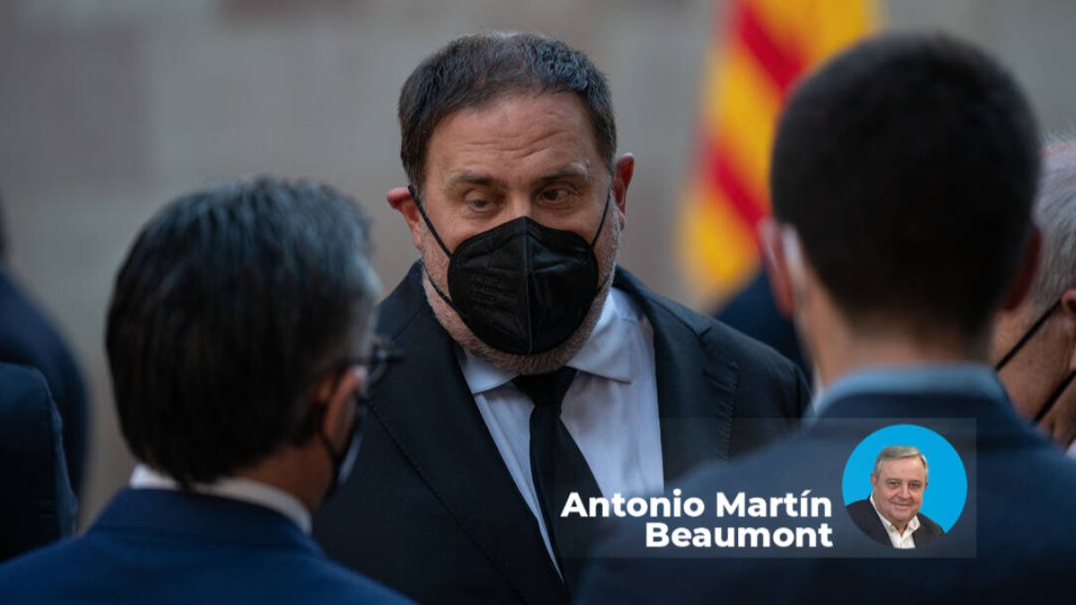 Junqueras en la toma de posesión de Aragonés.