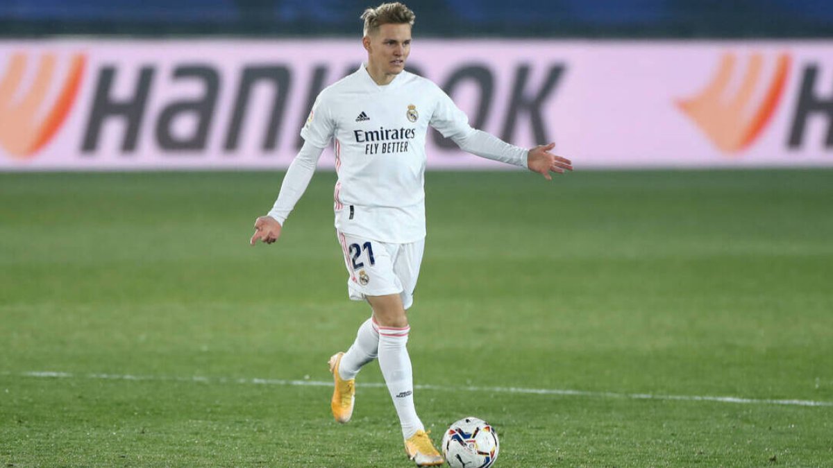 Odegaard, durante un partido de la pasada temporada