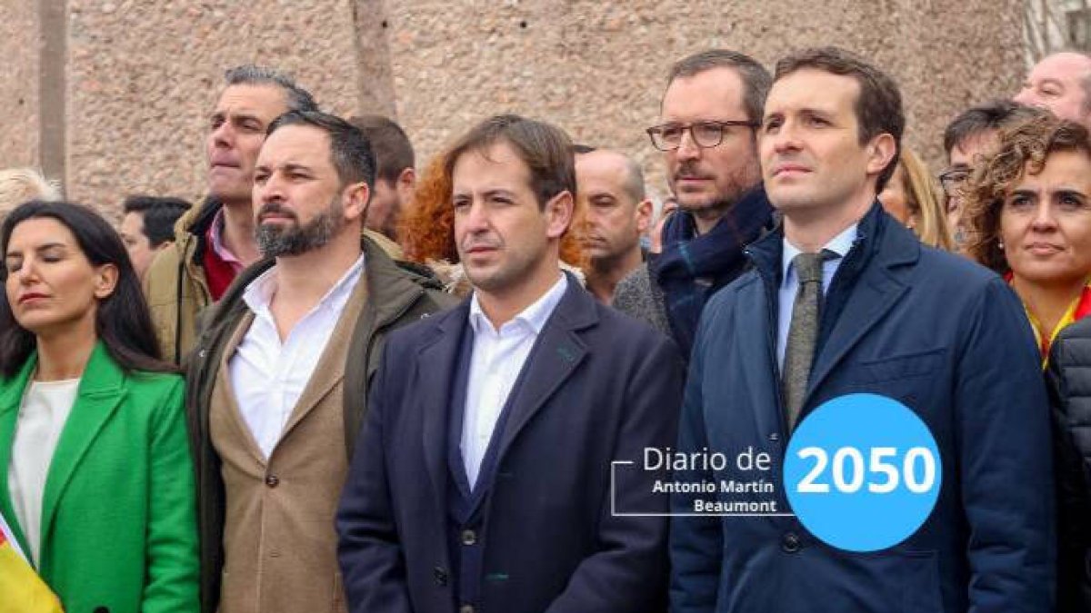 Casado y Abascal, en la célebre foto de Colón
