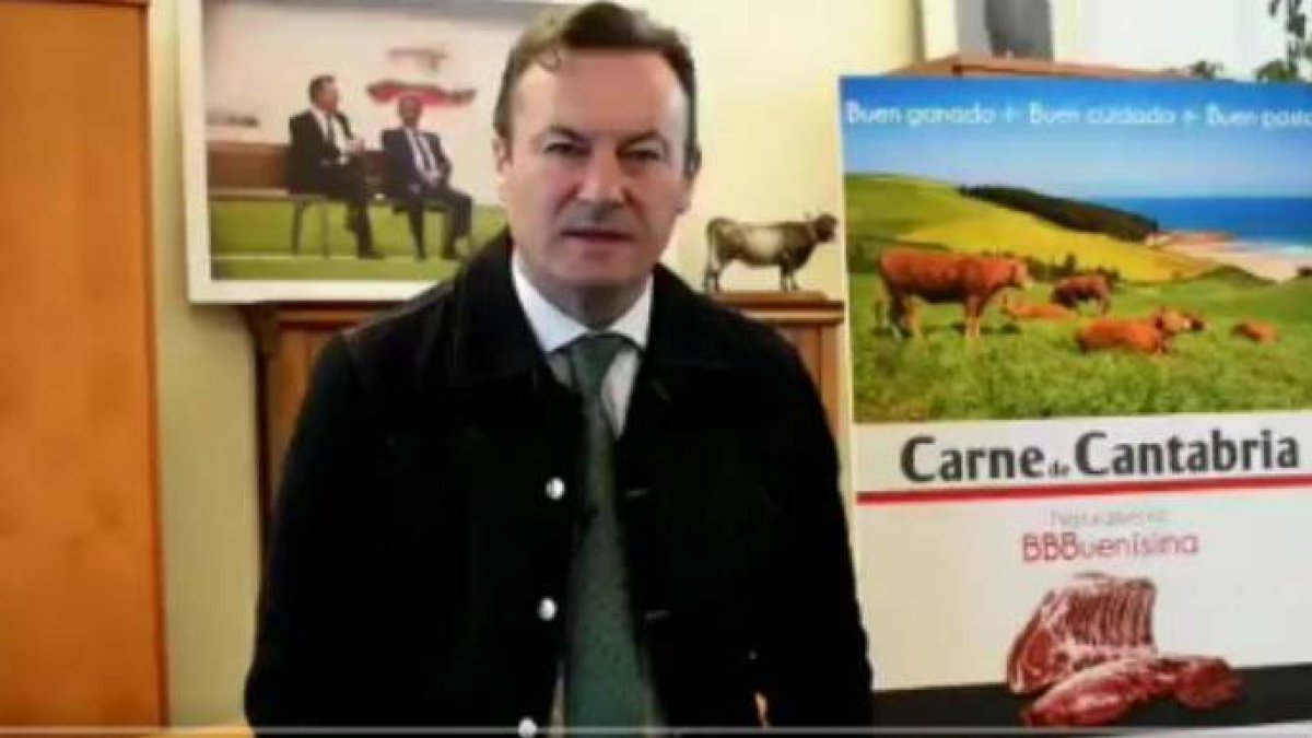 El consejero de Ganadería de Cantabria, Guillermo Blanco.