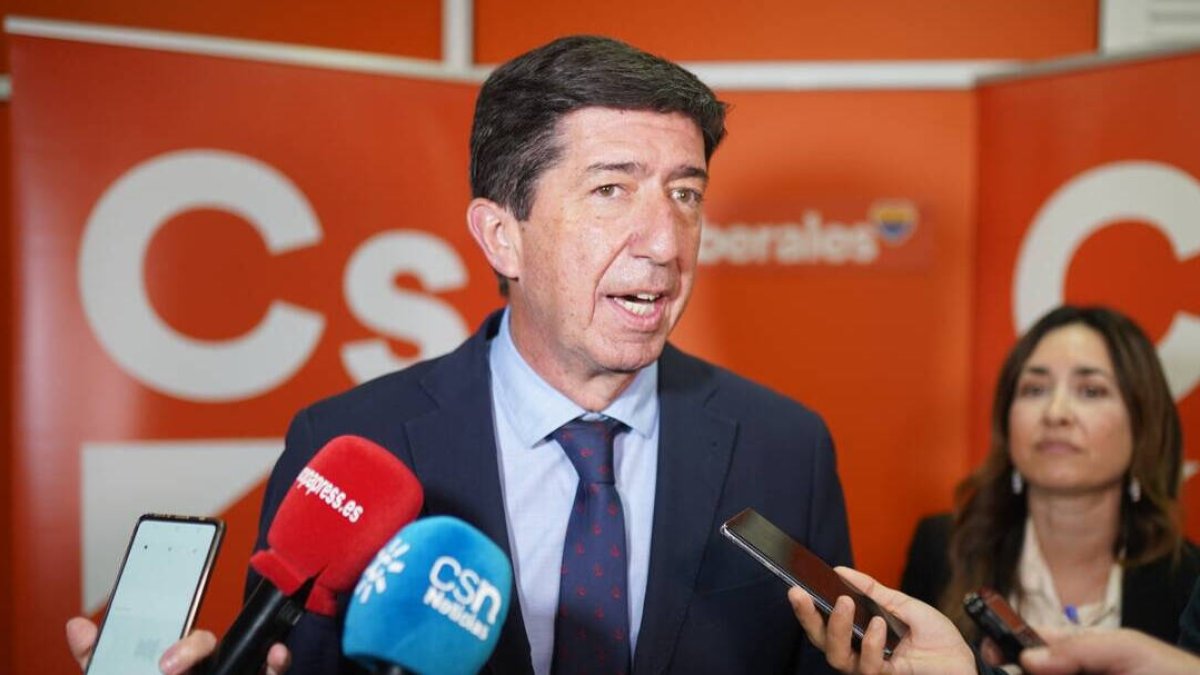 El vicepresidente de la Junta de Andalucía y coordinador regional de Cs-A, Juan Marín.