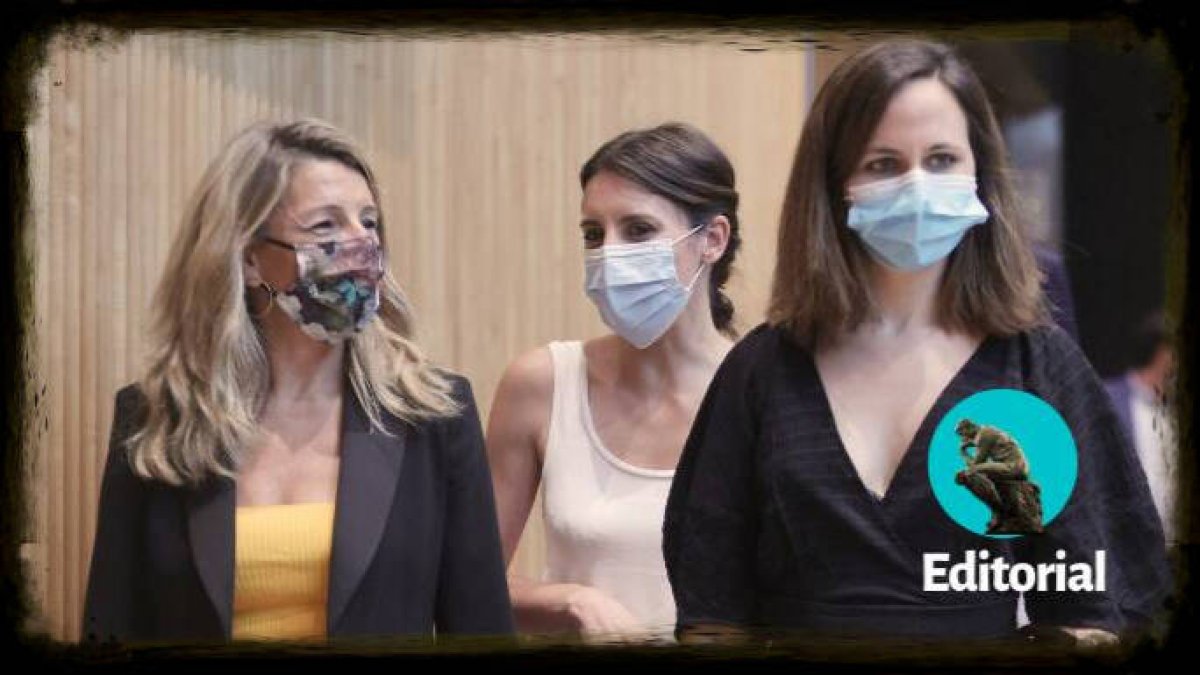 Yolanda Díaz, Irene Montero e Ione Belarra