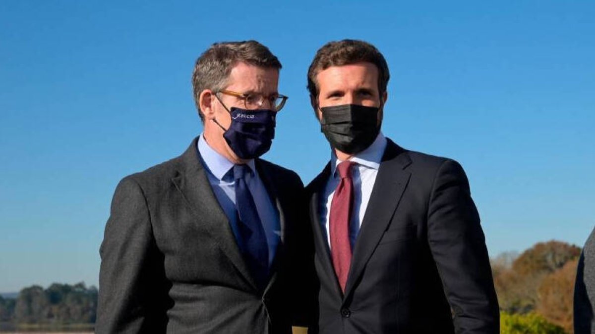 Alberto Núñez Feijóo y Pablo Casado