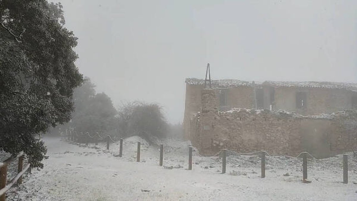 Nevada en el Serrallo (Mas de Tetuán), en la Font Roja / FOTO Laboratorio Climatología UA